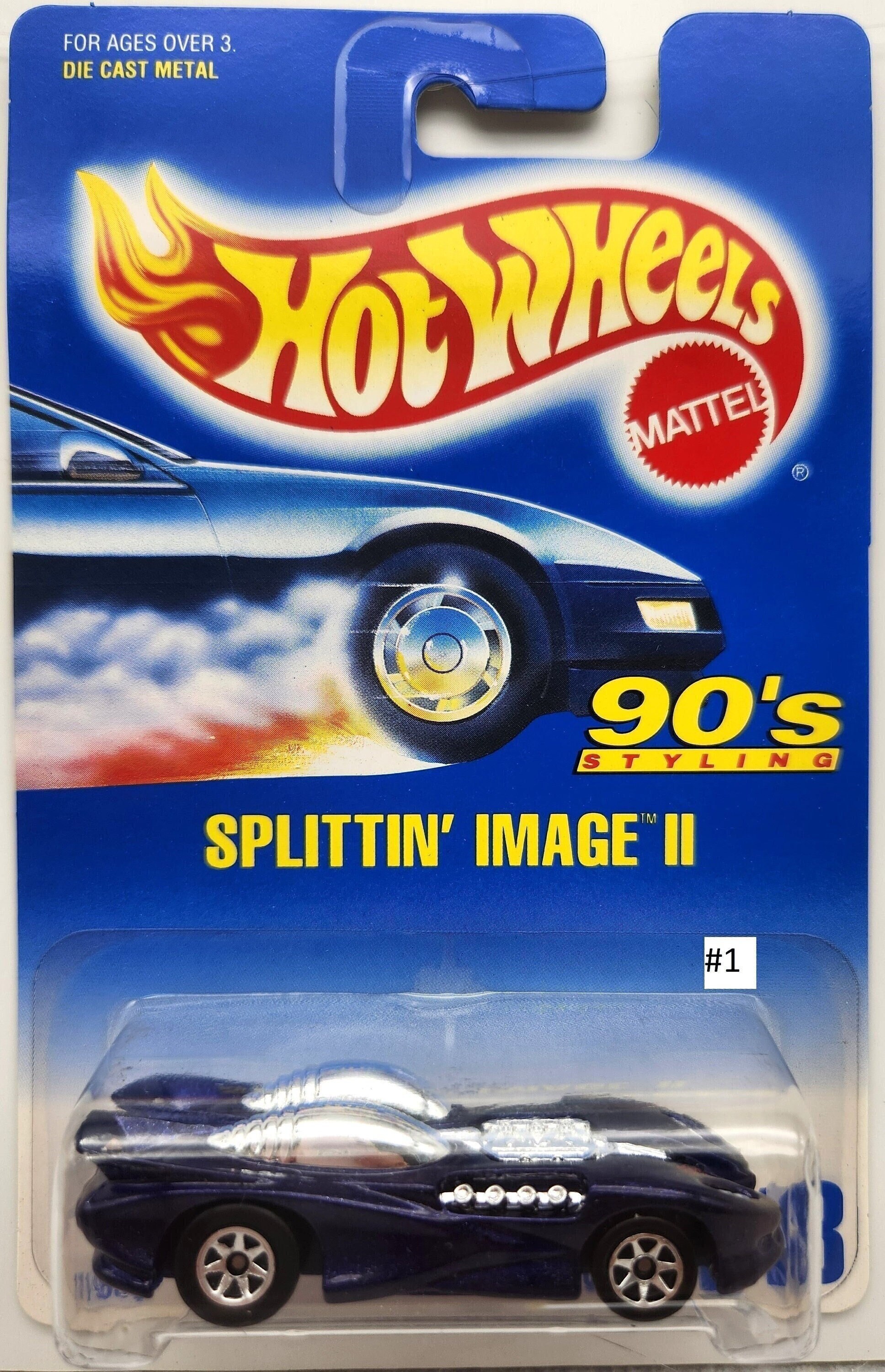 Hot Wheels Vintage Splittin Image II 248 90 s Styling 1994 Mainline Release Dark Purple 7 Spoke Wheels 3 to Choose From Mint on Card Etsy UK