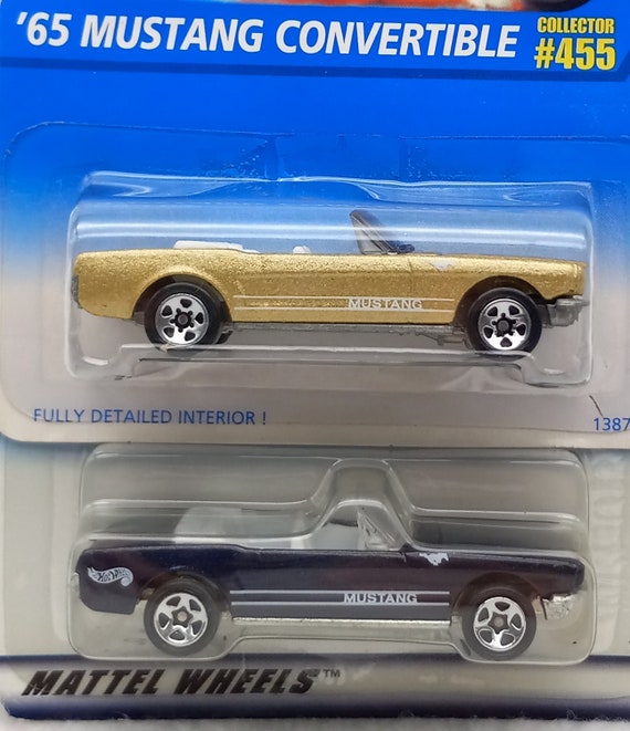 Hot Wheels Vintage 65 Mustang Convertible 455 Gold With 5 Spoke or Blue With 5 Spoke Different Card Styles Mint on Card Etsy