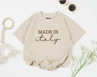 Embroidered Made In Italy Baby Romper, Cute Country Name Baby Bodysuit, Gift For New Italian Baby, Pregnancy Announcement, Baby Shower Gift
