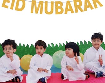 Eid Mubarak Banner | Gold Banner تعليقة عيد مبارك