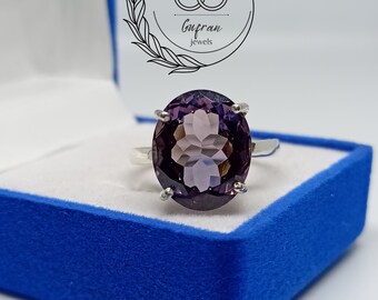 Natural Amethyst Ring, amethyst gemstone ring,Vintage ring, unique Ring for her, bride Ring, Engagement Ring, Ring For Woman, Solitaire Ring