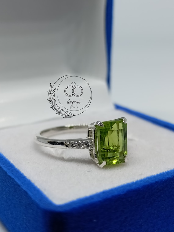 Buy Natural Peridot Ring/ 925 Sterling Silver/ Peridot Jewelry/ Heart Cut  Gemstone/ August Birthstone/ Prong Ring/ Cluster Ring/ Christmas Gift  Online in India - Etsy
