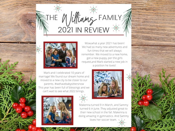 An Irish Christmas Review 2022 Editable Christmas Family Flyer Our Year In Review Printable | Etsy Ireland