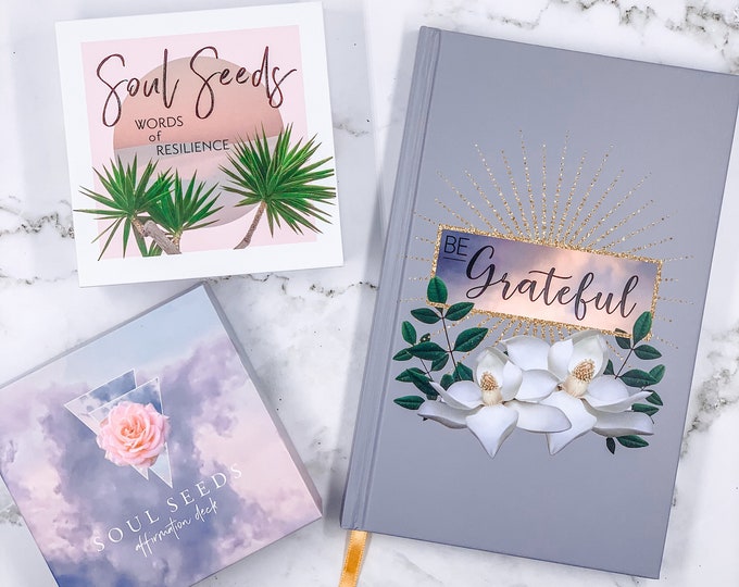 Gratitude Journal + Soul Seeds Affirmation Deck {Bundle}