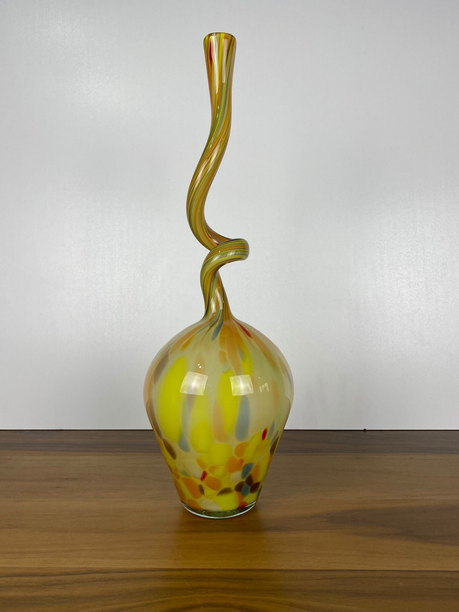 Begie Blown Glass Twisted Murano Vase Etsy