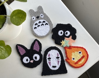 Studio Ghibli Punch Needle Coasters - Handcrafted Anime Inspired Drink Mats