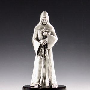 St. Francis of Assisi Desktop Sculpture - Cast Pewter - Handcrafted in USA