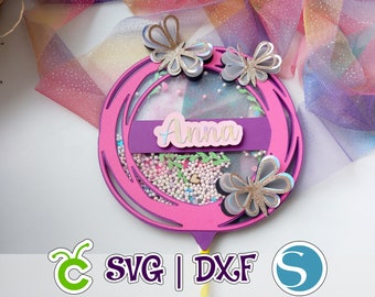 Butterfly Shaker Cake Topper Template | Circular Cake Topper | SVG and Studio | Digital product
