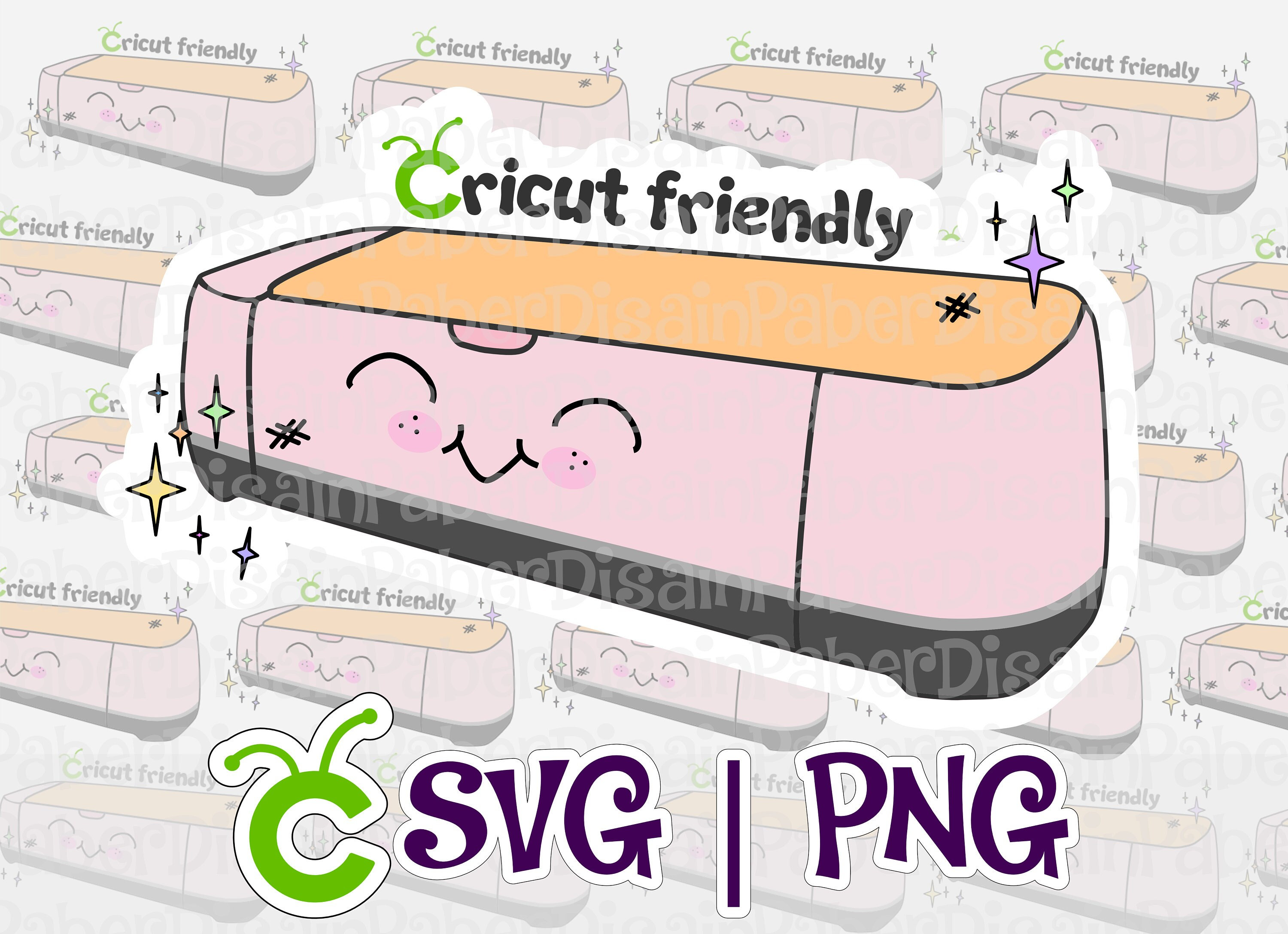 Cricut Friendly Sticker Clipart: SVG, PNG Digital File