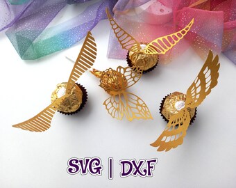 Ferrero Rocher Wings | 4in1 | Wizarding | Magic | Candy Decor | Party Supplies | Cake Decoration | SVG and Studio | Digital Files