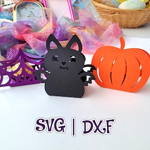 Pojemniki na cukierki Ferrero Rocher 3w1 | Nietoperz | Dynia | Pajęczyna | SVG i Studio | Pudełko na prezent | Dekoracja na imprezę | Halloween | Plik cyfrowy