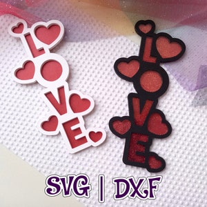 Love Shaker With Hearts | Projekt BEZ taśmy piankowej | 3D | Prezent | Dekoracja | Warstwowe | SVG i Studio | Plik cyfrowy