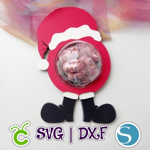 Santa Hat And Boots Candy Holder / Candy Ornament / Christmas Treat / SVG y Studio / Dome tamaño 3.14" u 8cm / Archivo digital