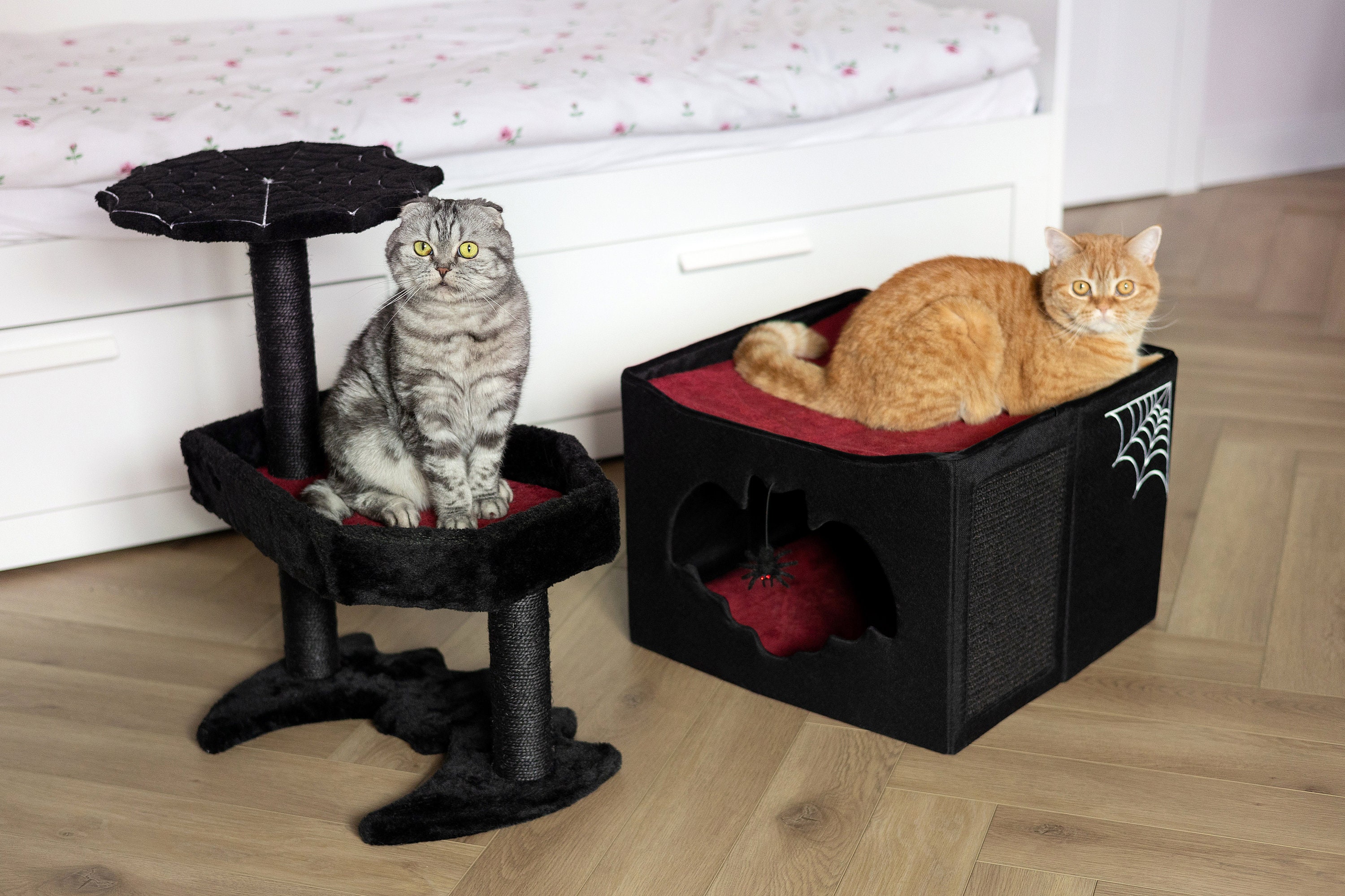 Bat House Gothic Cat Bed For Indoor Cats Or Pets, Foldable Cat