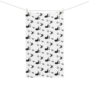 Dinosaur Tea Towel, T Rex Towel, Kitchen Dishcloth, Wash Rag, Kitchen Towel, Cute Dinosaur Gift, Gift for Dinosaur Fans, Dinosaur Pattern