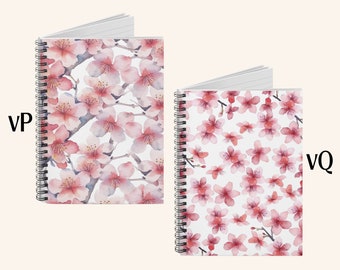 Watercolor Floral Notebook, Pink Flower Spiral Notebook, Gift for Her, Journal for Women, Coworker Gift, Office Gift, Cute Flower Journal