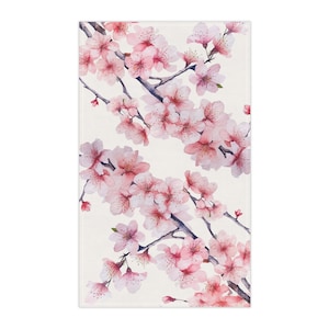 Pretty Cherry Blossom Towel, Pink Tea Towel, Floral Hand Towel, Floral Kitchen Dishcloth, Cute Hand Towel, Flower Hand Cloth, Dish Towel, vG
