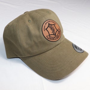 Leatherette IDF Hat - Israel Army Hat with Patch - Unstructured Dad Cap