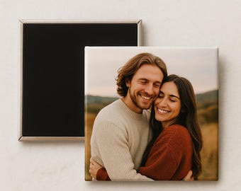 Personalized 2x2 Photo Magnet – Custom Fridge Magnet with Your Picture | Gift for Pets, Couples, Baby, Save the Date, Weddings