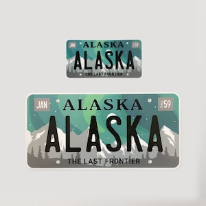 Northern Lights Alaska Aurora License Plate Sticker