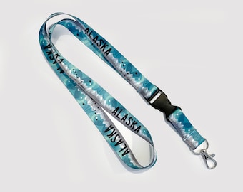 Northern Lights Alaska Aurora License Lanyard