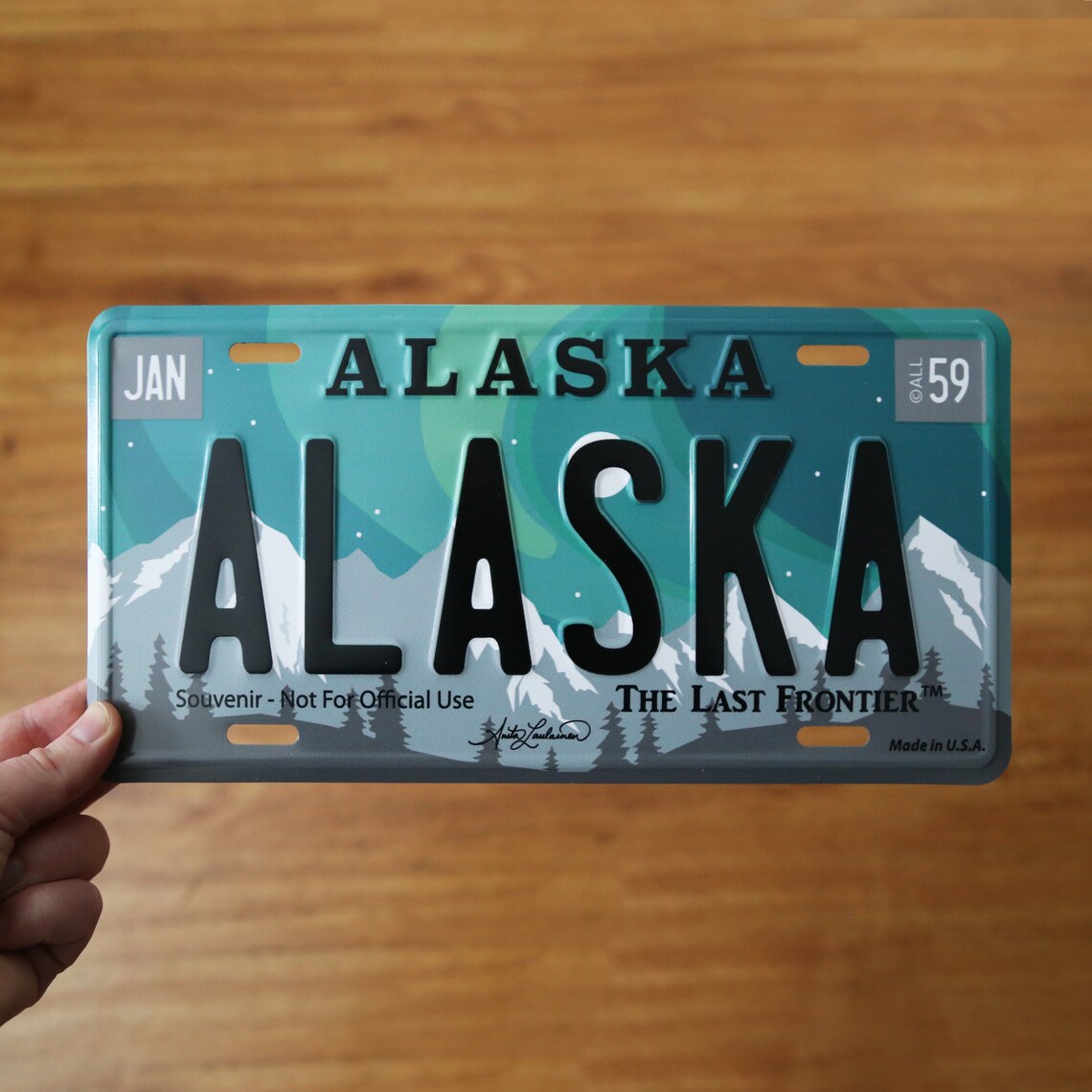Northern Lights Alaska Artistic License Plate Souvenir License Etsy