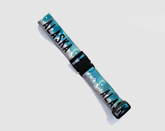 Northern Lights Alaska Aurora License Luggage Strap