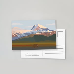 Carte postale Ours dans le parc national de Katmai