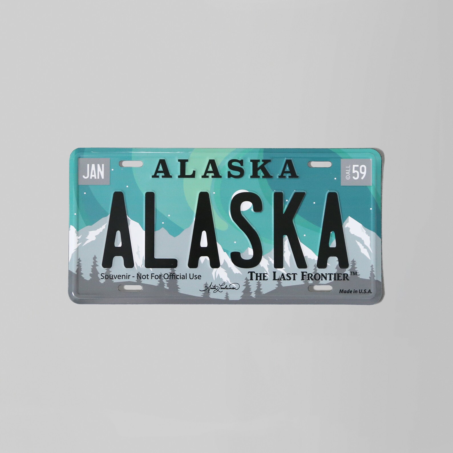 Northern Lights Alaska Artistic License Plate Souvenir License Etsy