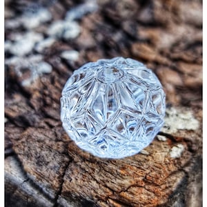 Carved Crystal Quartz Melon Beads: 16x16 mm Gemstone Strand