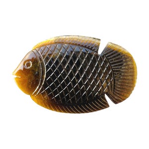 Multi Tourmaline Fish Carving Gemstone Polished Stone Hand Carved Healing Crystal Jewelry Making Pendants High Quality Tourmaline Fish