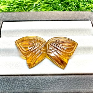 Carved Tourmaline Butterfly Gemstone: Jewelry Setting, BiColor Wings