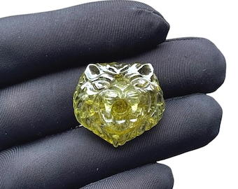 Natural Tourmaline Lion Carving, Hand Carved Gemstone Lion, Crystal Guardian Figurine, Reiki Decor, Gift