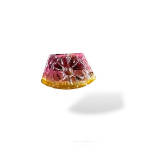 Hand geschnitzter rosa Turmalin Edelstein: Mughal Kunst Anhänger Schmuck