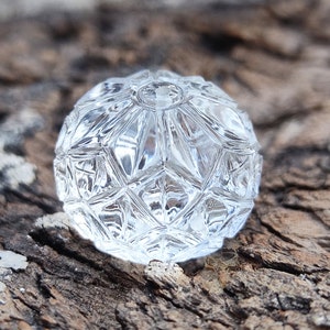 Carved Crystal Quartz Melon Beads: Natural Gemstone Strand (19x18 mm)