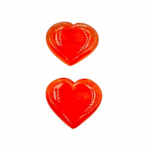 Red  Chalcedony Heart Shape Beads, Carved Heart Shape Loose Heart Beads for Jewelry Making, For Her Hand Carved Heart Shape Pendant Jewelry