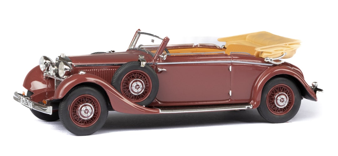 Modèle Réduit Mercedes-Benz 290 W18 Cabriolet D 1933-1936 Noir - Échelle 1/43, Résine, Neuf
