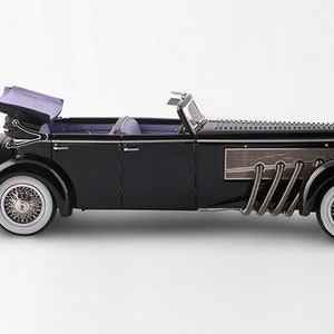1937 Duesenberg SJ town car by Rollson (fully open) scale model in 1:43 scale by Esval Models - FREE SHIPPING