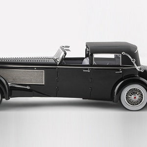 1937 Duesenberg SJ town car by Rollson (half closed) scale model in 1:43 scale by Esval Models - FREE SHIPPING
