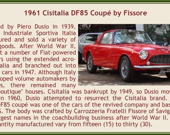 Cisitalia DF85 Coupé by Fissore 1961 - 1:43 - Esval Models - HMKT