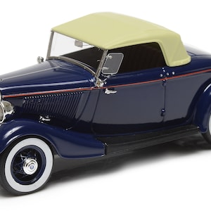 1933 Ford Model 40 roadster top-up scale model in 1:43 scale by Esval Models - FREE SHIPPING
