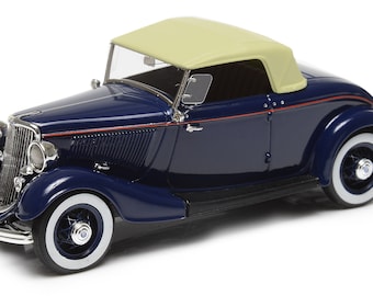 1933 Ford Model 40 roadster top-up scale model in 1:43 scale by Esval Models - FREE SHIPPING