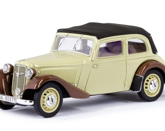 1934 Adler Trumpf Junior 2 door cabriolimousine scale model in 1:43 scale by Esval Models - FREE SHIPPING