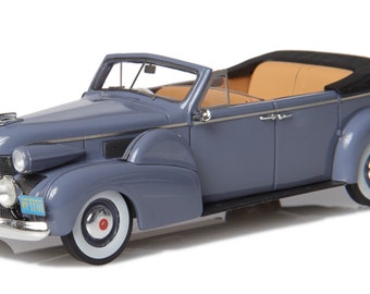 1939 Cadillac Serie 75 convertible sedán (de arriba hacia abajo) modelo a escala 1:43 por Esval Models - ENVÍO GRATIS