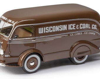1938 International D-300 Wisconsin Ice & Coal Co. Number 601 delivery van scale model in 1:43 scale by Esval Models - FREE SHIPPING
