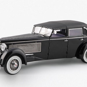 1937 Duesenberg SJ town car by Rollson (fully closed) scale model in 1:43 scale by Esval Models - FREE SHIPPING
