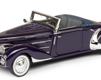 1935 Delage D8-85 Clabot Cabriolet by Henri Chapron scale model in 1:43 scale by Esval Models - FREE SHIPPING