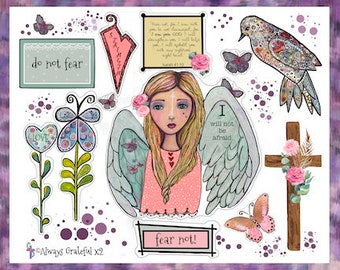 Bible Study, Bible Art, Bible stickers, Christian Art,  Holy Spirit, Bible Printable, Bible Journaling, Faith,  Daily Devotional