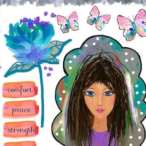 God&#39;s Love Printable Art: Christian Bible Journaling (PDF Download)