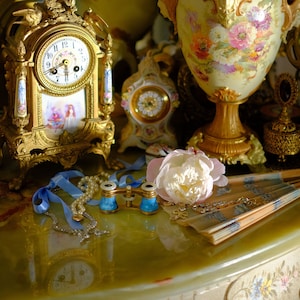 Antique Blue Opera Glasses Paris